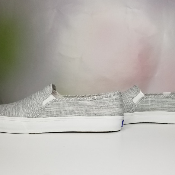 Keds Women's  Double Decker Slip On Grey Canvas Sneakers Size 8.5 NWT - Picture 1 of 8